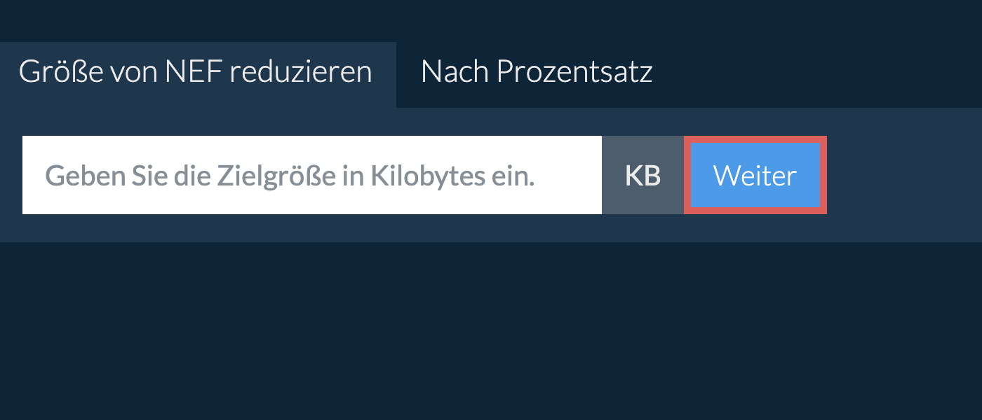 nef unter eine bestimmte Größe reduzieren