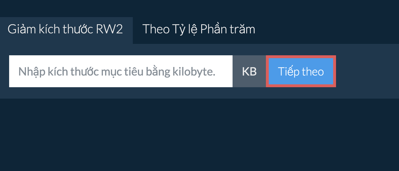 Giảm rw2 Dưới Kích Thước Cụ Thể