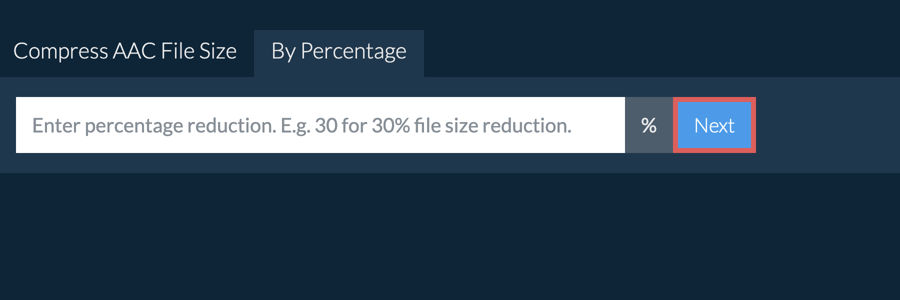 Reduce aac By Percentage