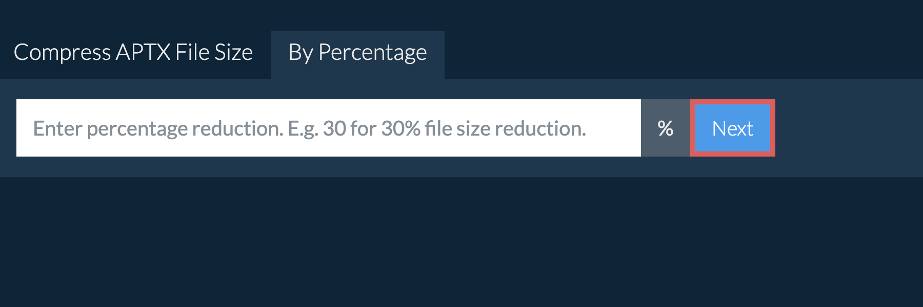 Reduce aptx By Percentage