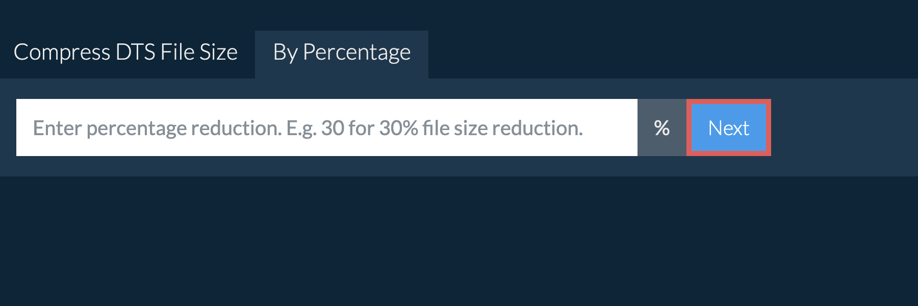 Reduce dts By Percentage
