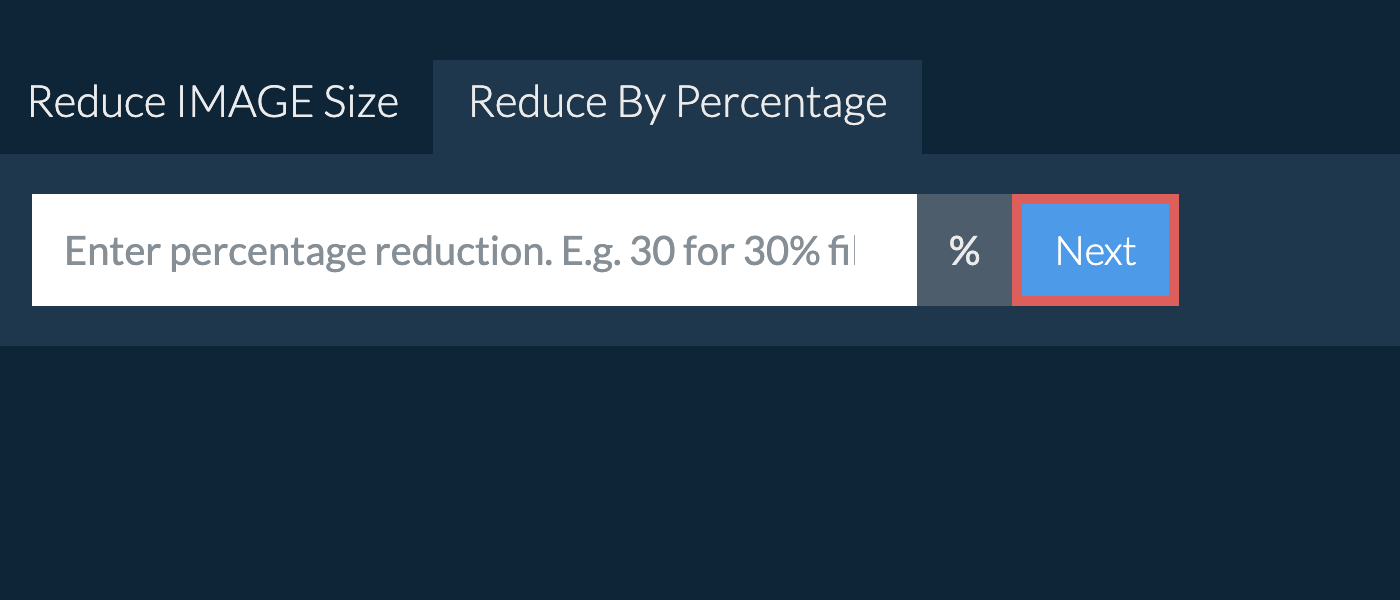 Reduce image By Percentage