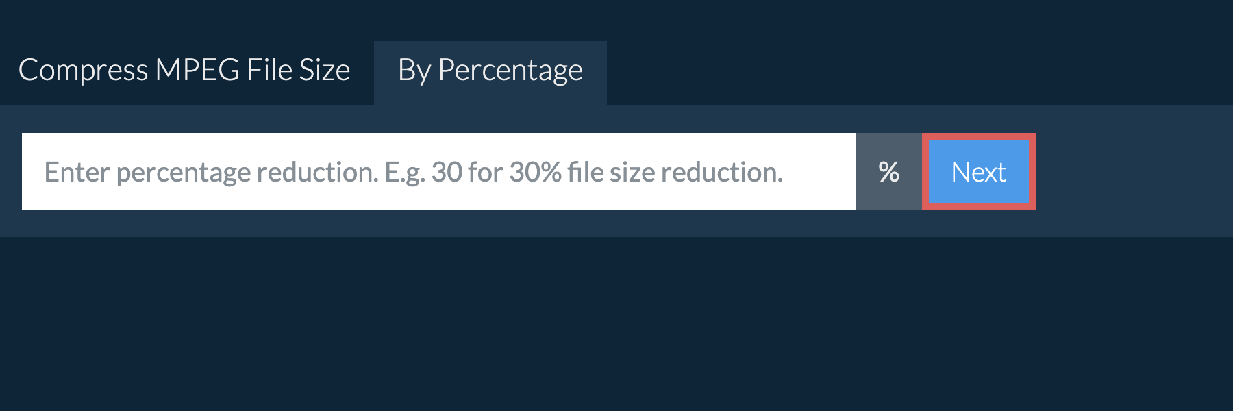 Reduce mpeg By Percentage