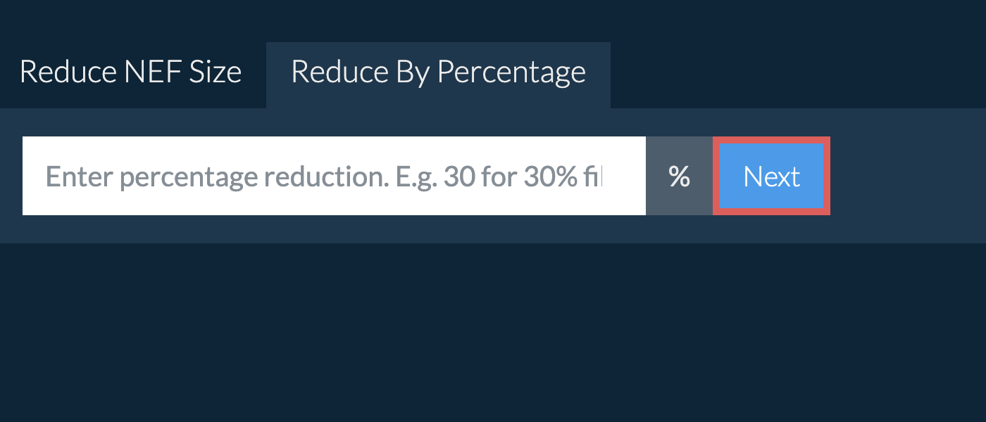 Reduce nef By Percentage