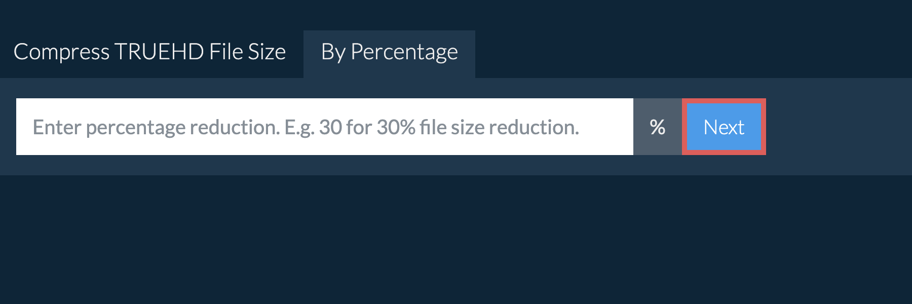 Reduce truehd By Percentage