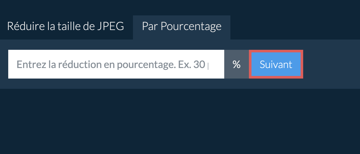 Réduire jpeg par pourcentage