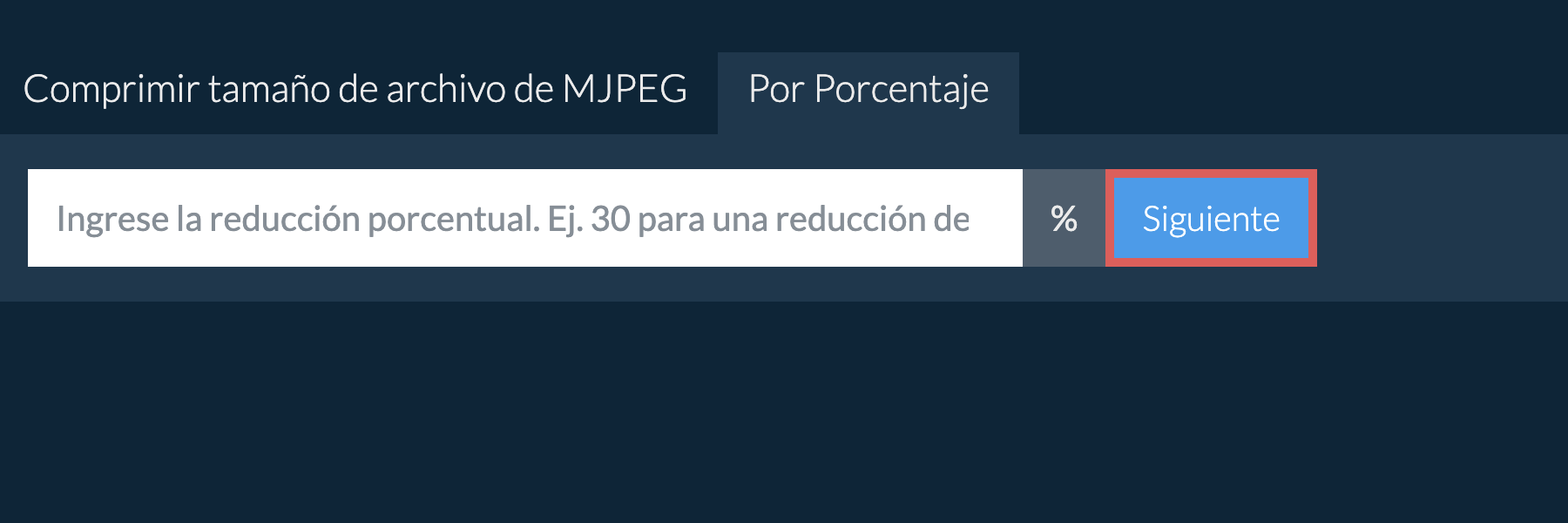 Reducir mjpeg por porcentaje