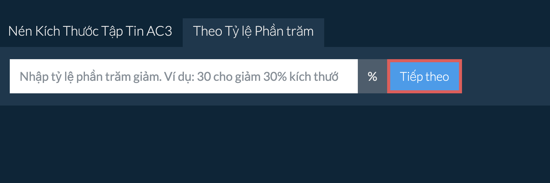 Giảm ac3 Theo Tỷ Lệ Phần Trăm