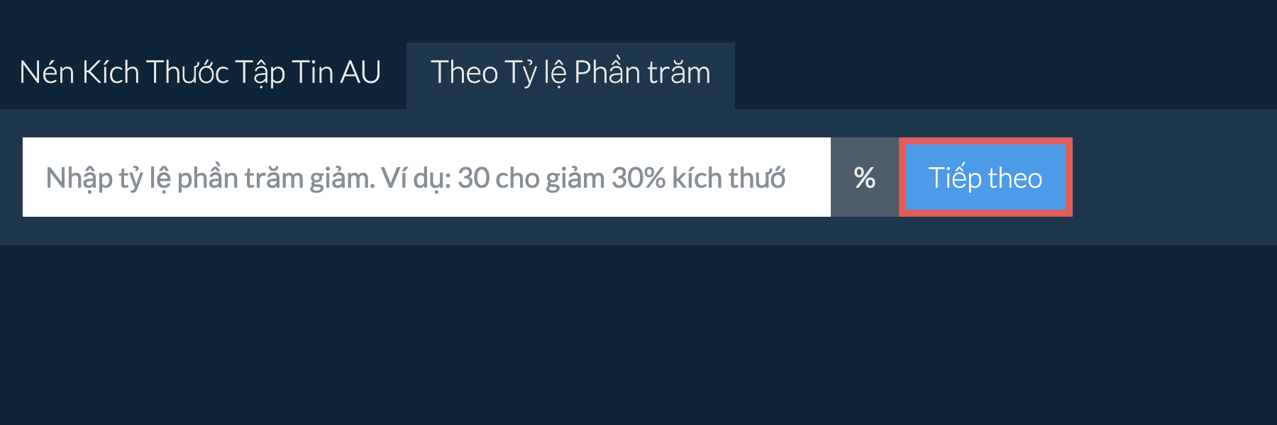 Giảm au Theo Tỷ Lệ Phần Trăm