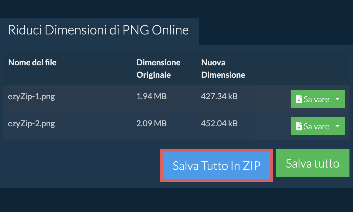 Salva Tutto In ZIP