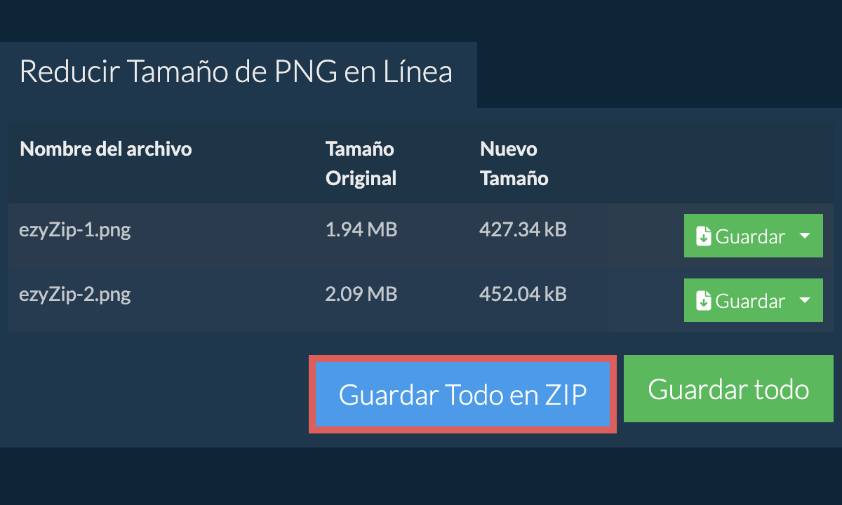 Guardar Todo en ZIP