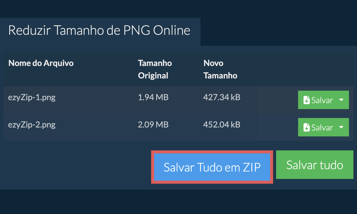 Salvar Tudo em ZIP