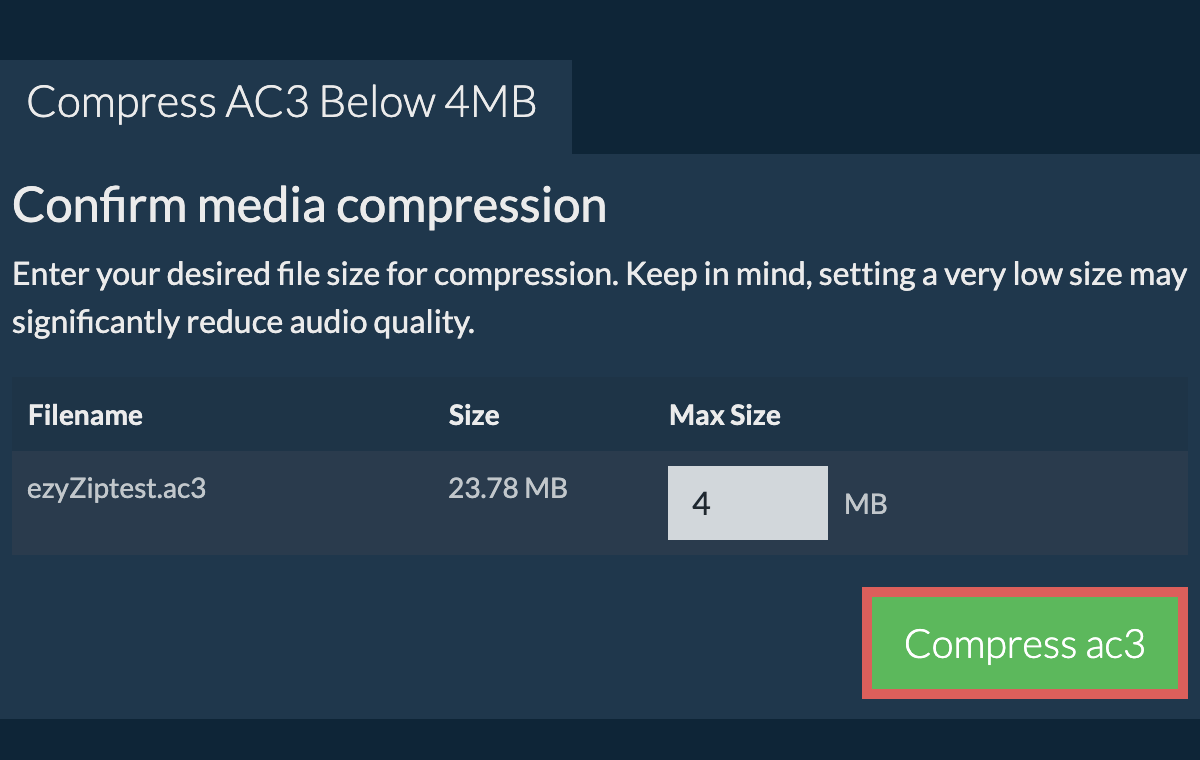 Convert to 4MB