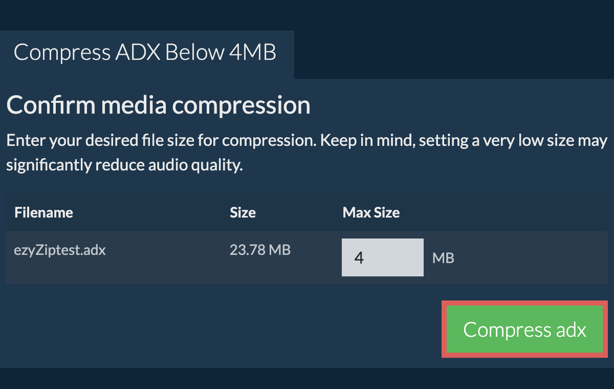 Convert to 4MB