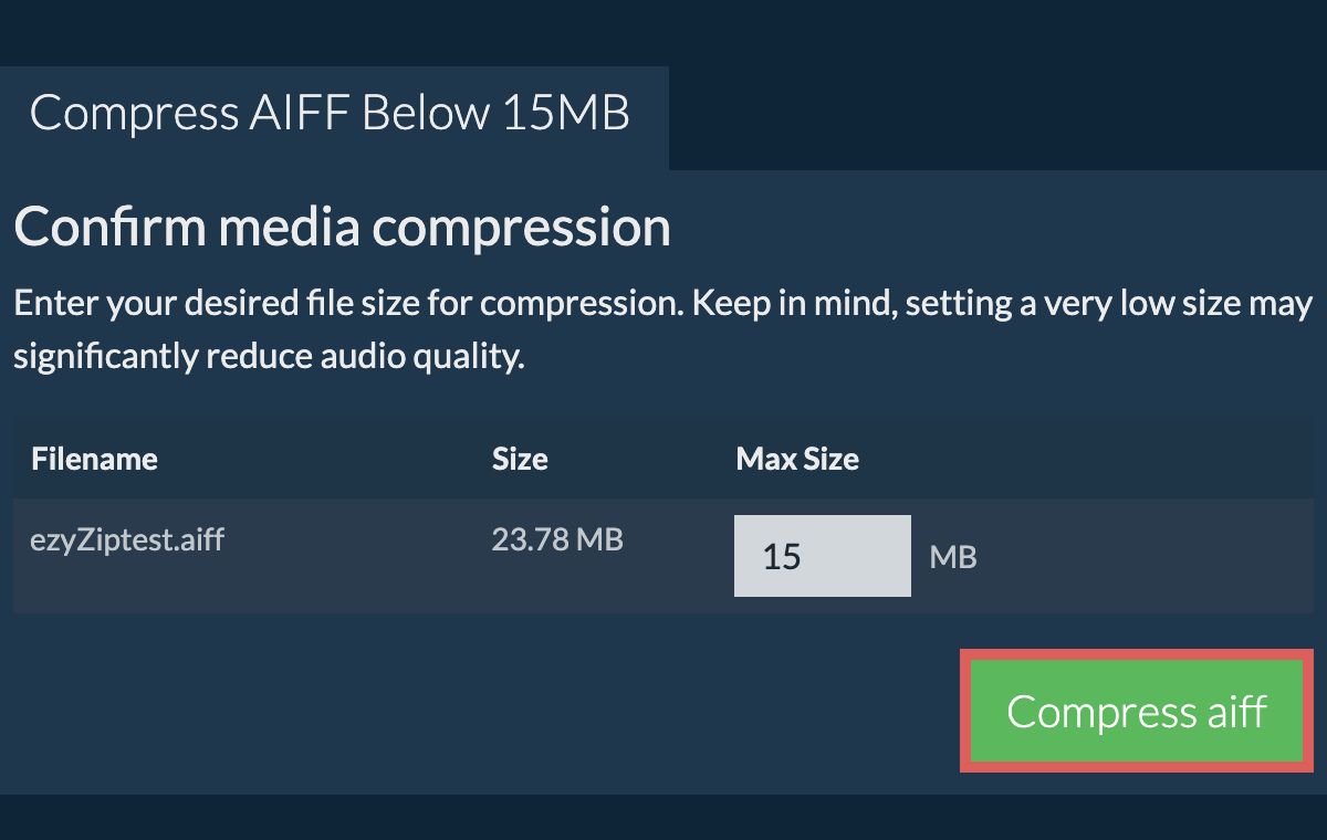 Convert to 15MB