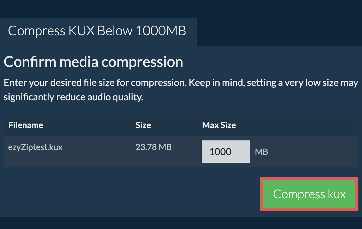 Convert to 1000MB