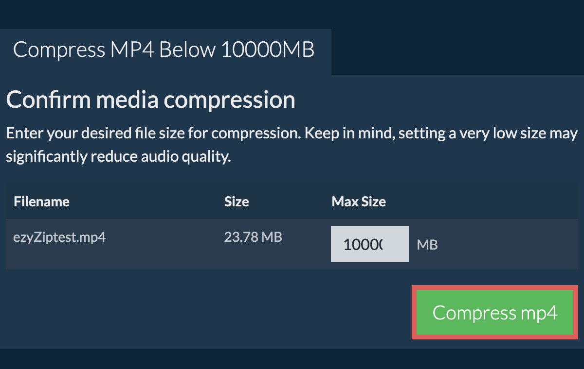 Convert to 10000MB