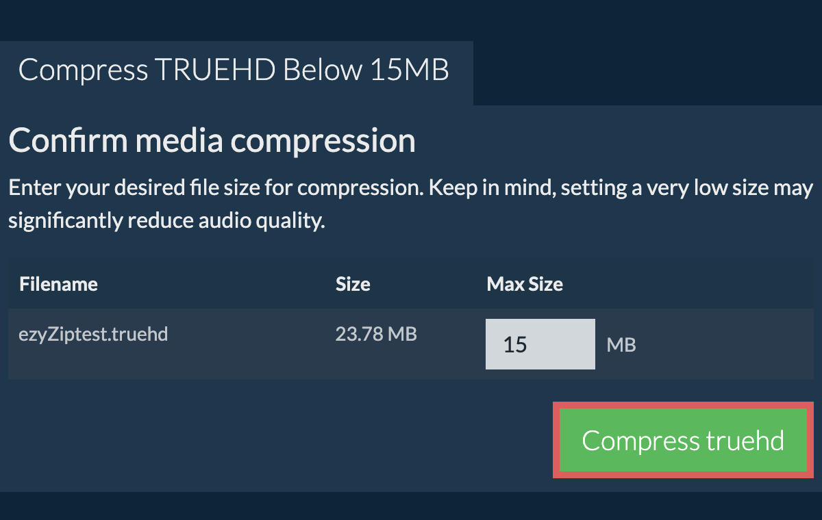 Convert to 15MB