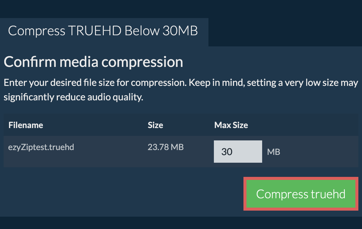 Convert to 30MB
