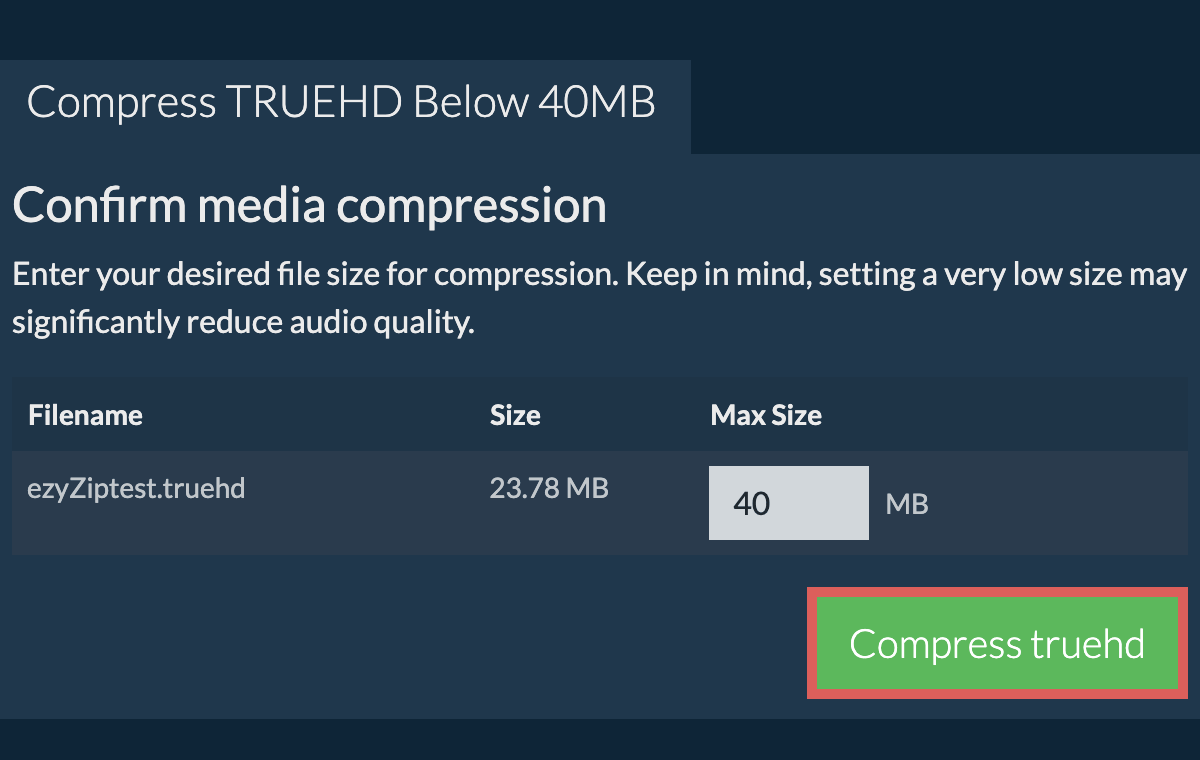 Convert to 40MB