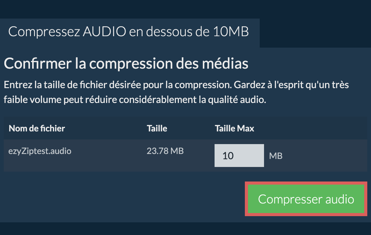 Convertir en 10MB