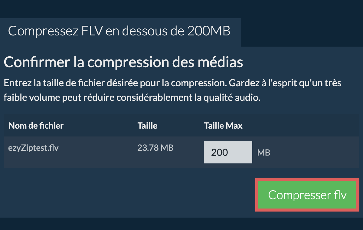 Convertir en 200MB