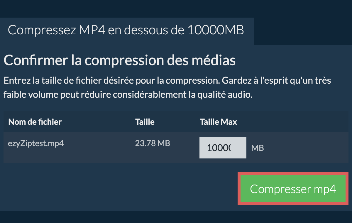 Convertir en 10000MB