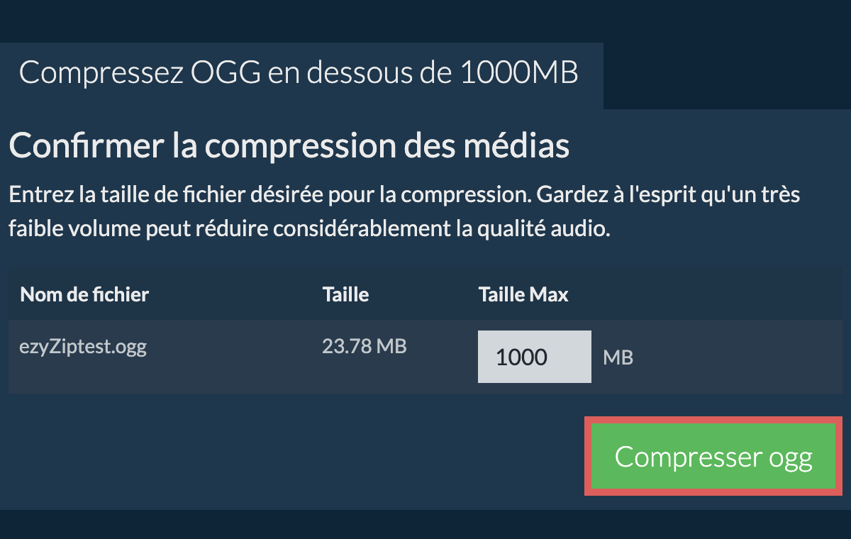 Convertir en 1000MB