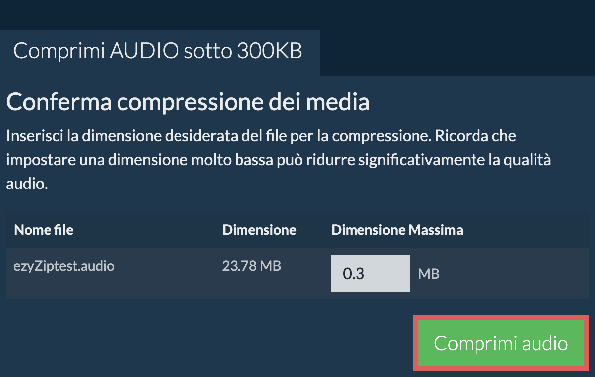 Converti in 300KB