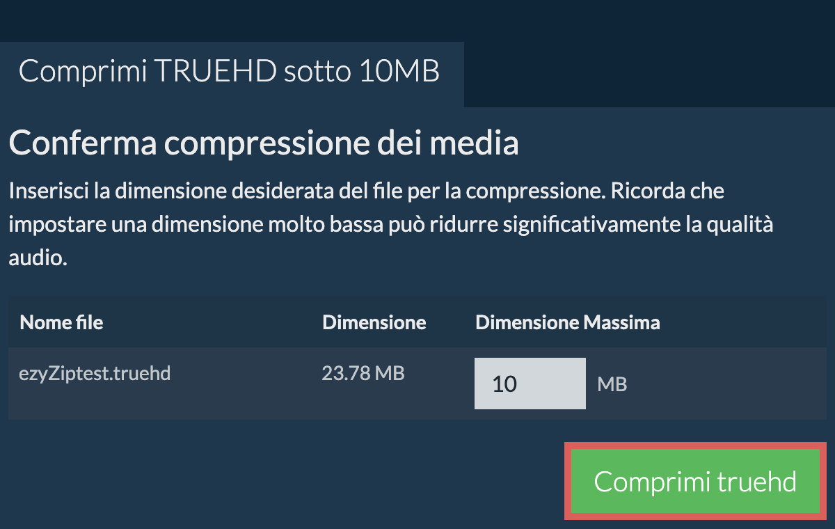 Converti in 10MB