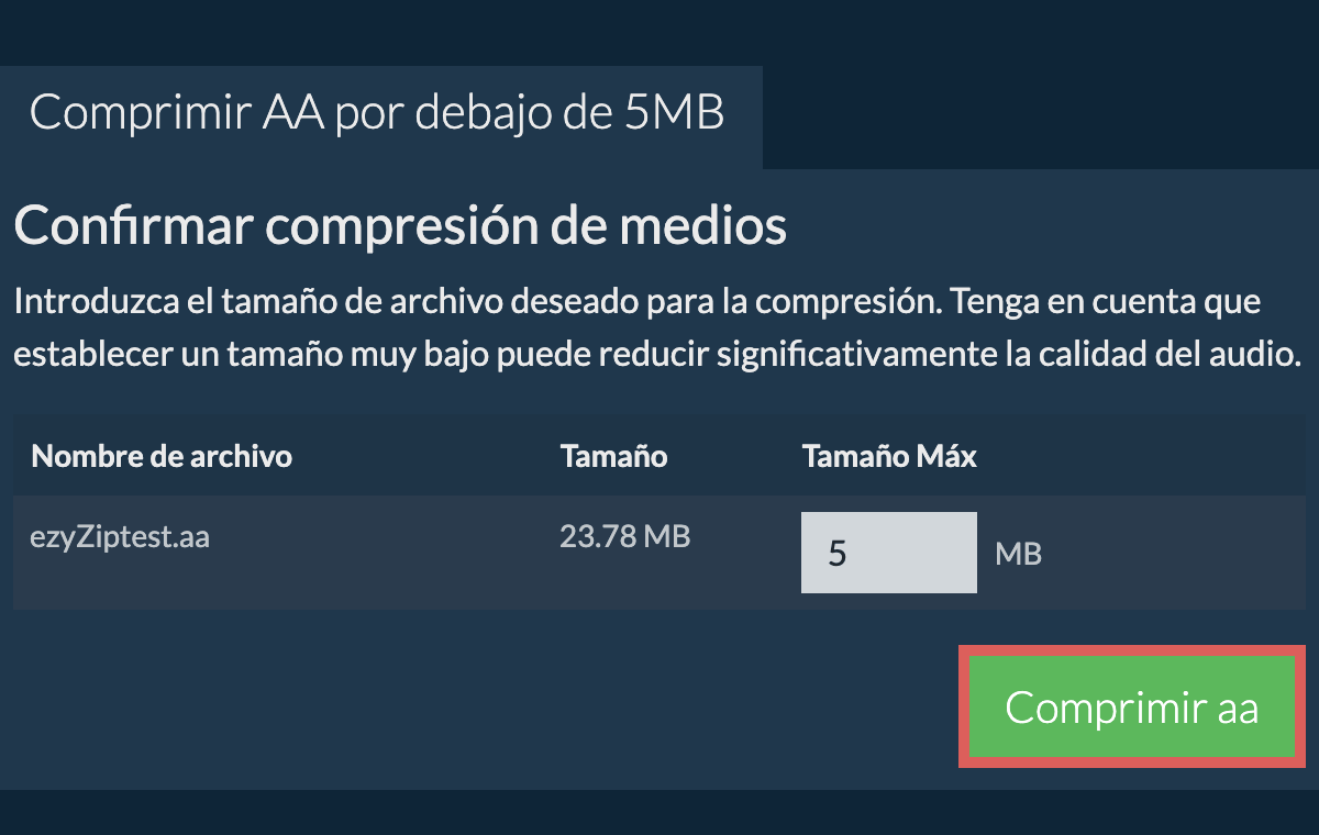Convertir a 5MB