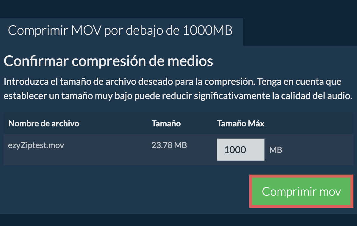 Convertir a 1000MB