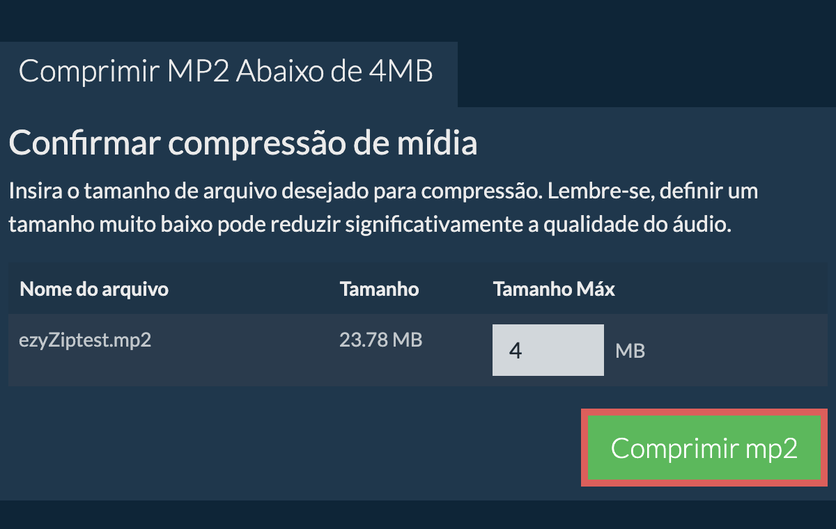 Converter em 4MB