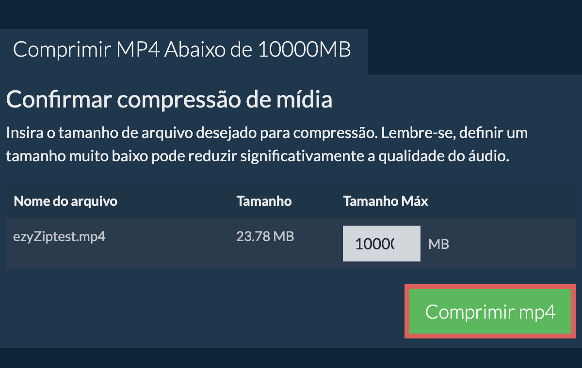 Converter em 10000MB