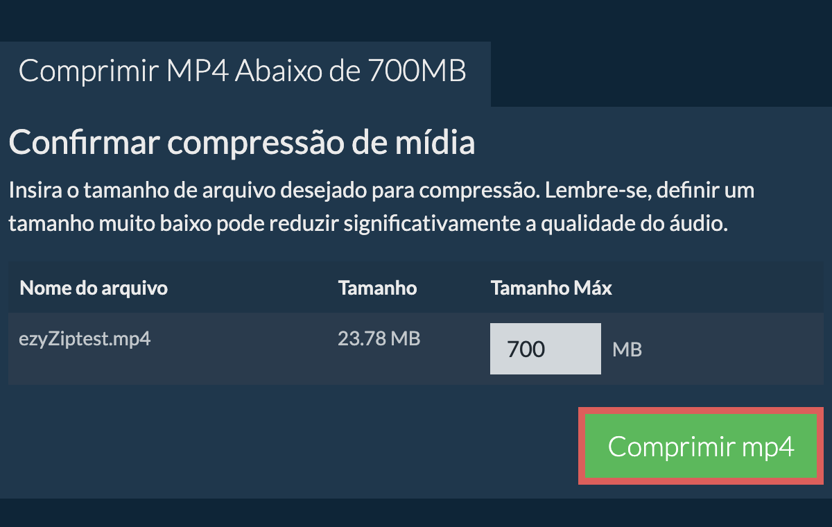 Converter em 700MB