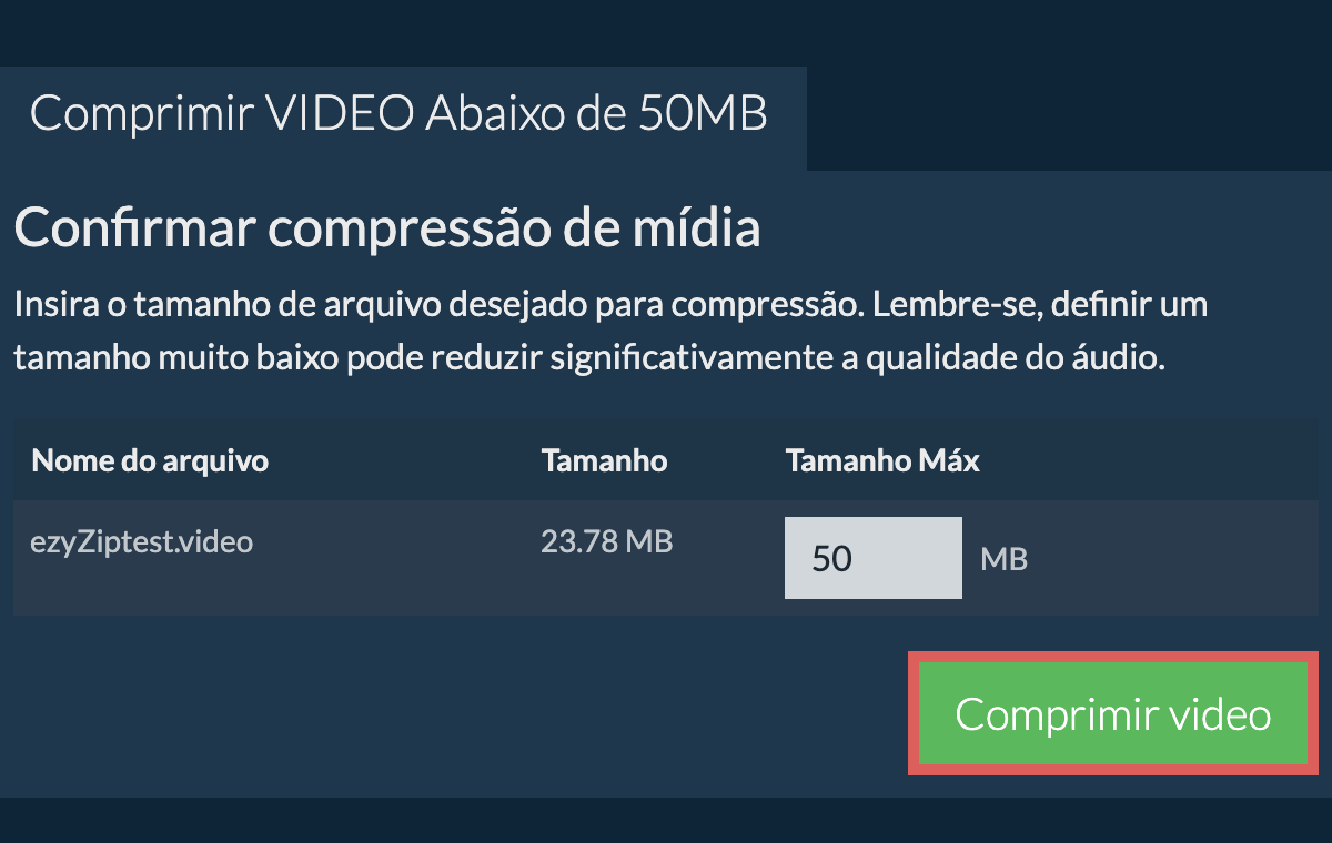 Converter em 50MB