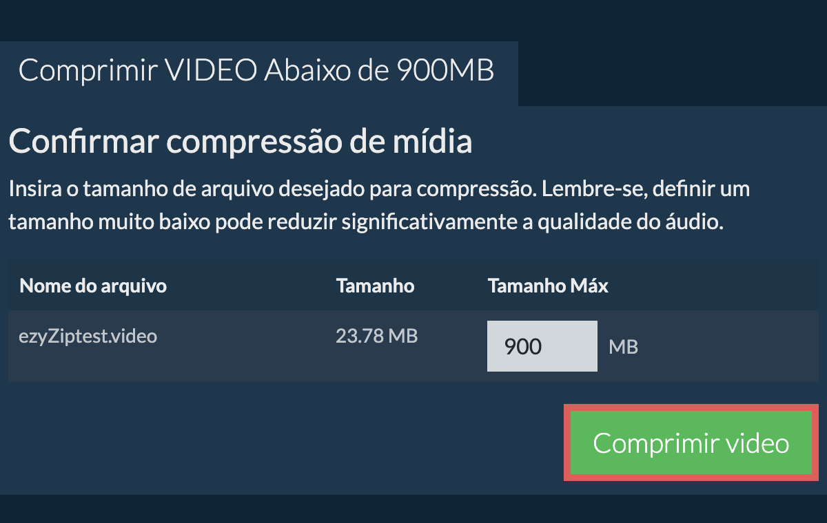 Converter em 900MB