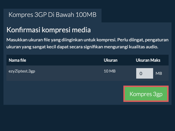 Konversi ke 100MB Konversi ke 100MB