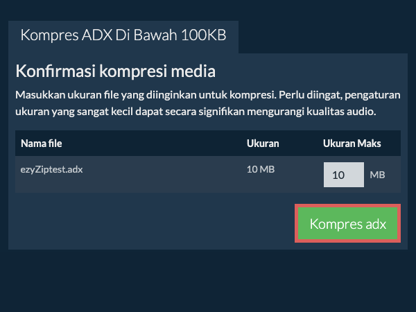 Konversi ke 100KB Konversi ke 100KB