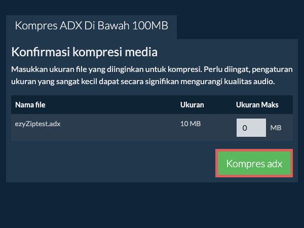 Konversi ke 100MB Konversi ke 100MB