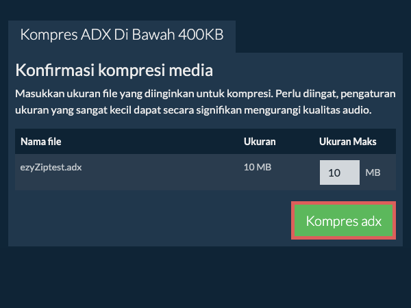 Konversi ke 400KB Konversi ke 400KB