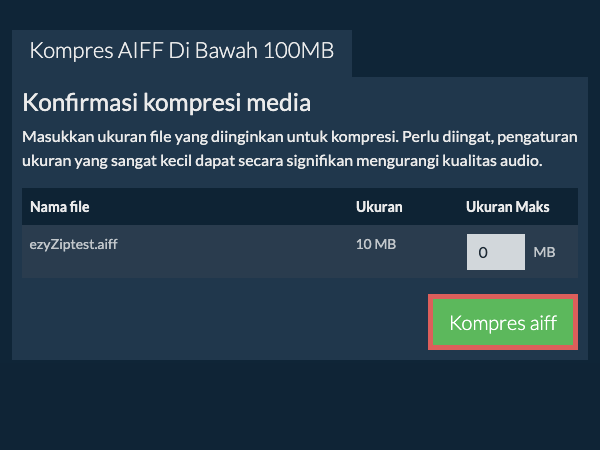 Konversi ke 100MB Konversi ke 100MB