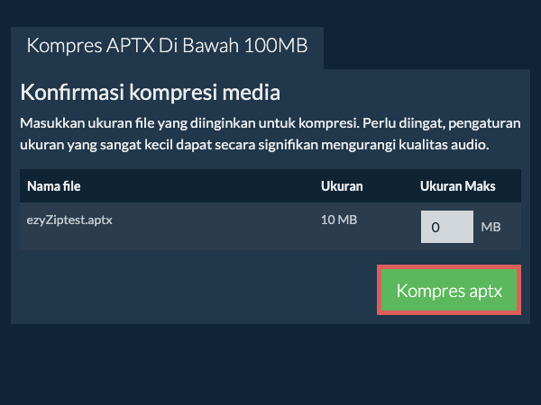 Konversi ke 100MB Konversi ke 100MB