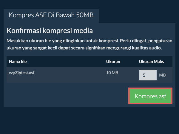 Konversi ke 50MB Konversi ke 50MB