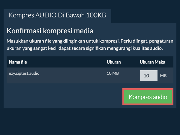 Konversi ke 100KB Konversi ke 100KB