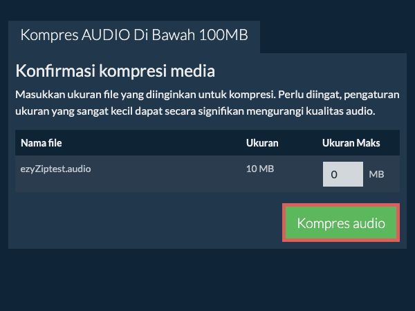 Konversi ke 100MB Konversi ke 100MB
