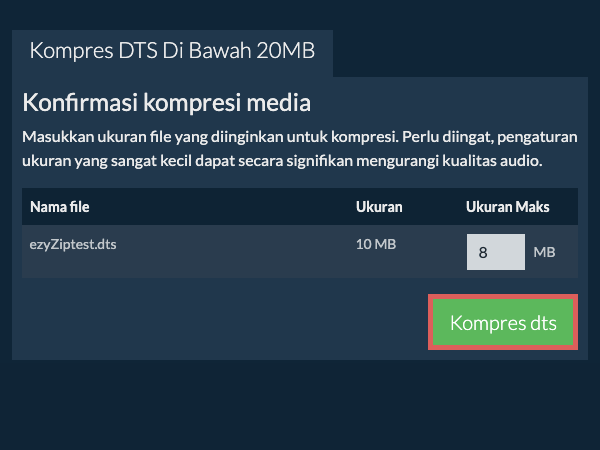 Konversi ke 20MB