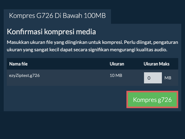 Konversi ke 100MB Konversi ke 100MB