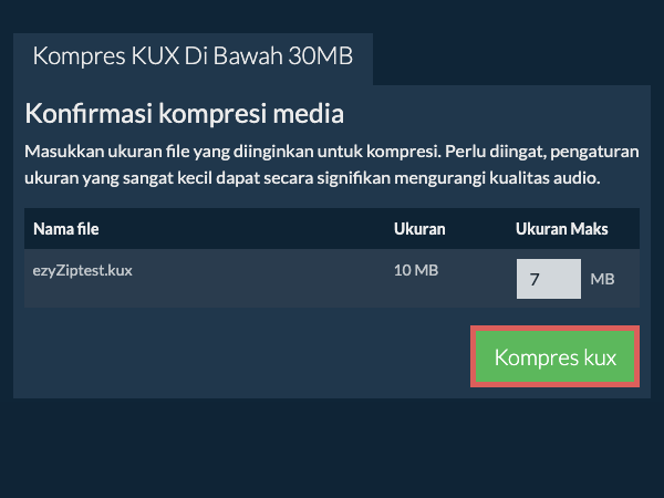 Konversi ke 30MB Konversi ke 30MB