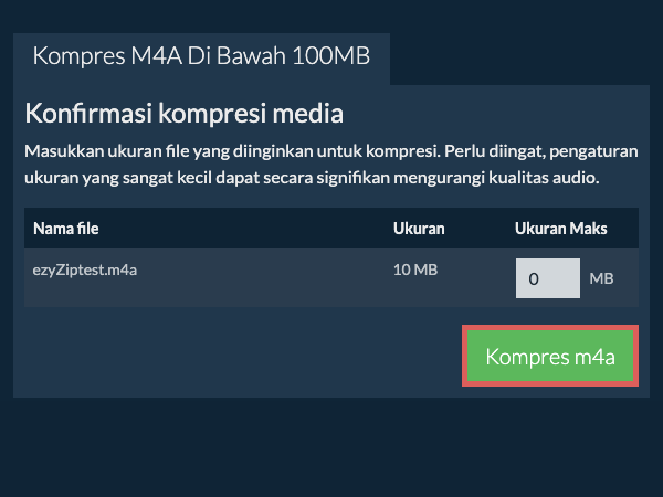 Konversi ke 100MB Konversi ke 100MB